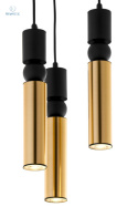 JUPITER - nowoczesna lampa sufitowa ALAS P3 GOLD/BLACK, złota/czarna