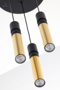 JUPITER - nowoczesna lampa sufitowa ALAS P3 GOLD/BLACK, złota/czarna