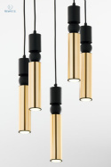 JUPITER - nowoczesna lampa sufitowa ALAS P5 GOLD/BLACK, złota/czarna