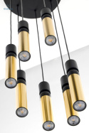 JUPITER - nowoczesna lampa sufitowa ALAS P7 GOLD/BLACK, złota/czarna