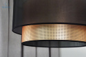 DUOLLA - lampa wisząca z abażurem glamour COPPER SHINY, 45x22 cm czarna/miedziana