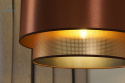 DUOLLA - lampa wisząca z abażurem glamour COPPER SHINY, 45x22 cm miedziana/złota