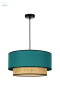 DUOLLA - nowoczesna lampa wisząca z abażurem BOHO, 45x22 cm morski/rattan