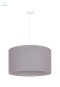 DUOLLA - nowoczesna lampa wisząca z abażurem BRISTOL, 45x25 cm szara