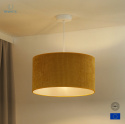 DUOLLA - nowoczesna lampa wisząca z abażurem CORDUROY, 40x22 cm musztardowa