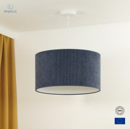 DUOLLA - nowoczesna lampa wisząca z abażurem CORDUROY, 40x22 cm niebieska