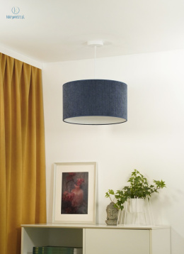 DUOLLA - nowoczesna lampa wisząca z abażurem CORDUROY, 40x22 cm niebieska