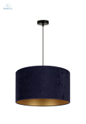 DUOLLA - nowoczesna lampa wisząca z abażurem GOLDEN, dark blue/gold