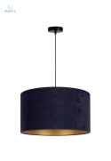 DUOLLA - nowoczesna lampa wisząca z abażurem GOLDEN, dark blue/gold