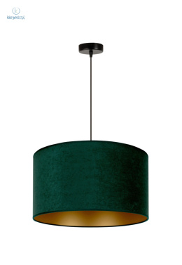 DUOLLA - nowoczesna lampa wisząca z abażurem GOLDEN, green/gold