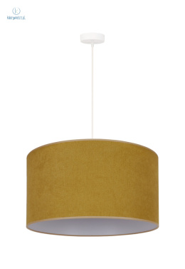 DUOLLA - nowoczesna lampa wisząca z abażurem PASTELL, 45x25 cm musztardowa