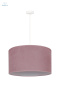 DUOLLA - nowoczesna lampa wisząca z abażurem PASTELL, 45x25 cm różowa