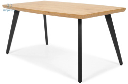 FERTONE - prostokątny, loftowy stół do jadalni dla 6 osób BREMA 160x90 cm, kolor jasny dąb