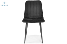 FERTONE - welurowe krzesło do salonu/jadalni SOFIA, czarne