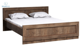 JARSTOL - duże, klasyczne łóżko ze stelarzem TADEUSZ T-20, 160x200 cm, kolor dąb lefkas