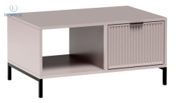 JARSTOL - stolik kawowy glamour z półkami LINKaSTYLES, 90x58x45 cm kolor kaszmir