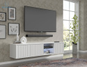 BIM FURNITURE - nowoczesna, wisząca szafka RTV VINA-156, biały mat 156x31 cm