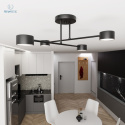 EMIBIG- nowoczesna, designerska lampa sufitowa HALLO 4 BLACK - czarna