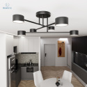 EMIBIG- nowoczesna, designerska lampa sufitowa HALLO 6 BLACK - czarna