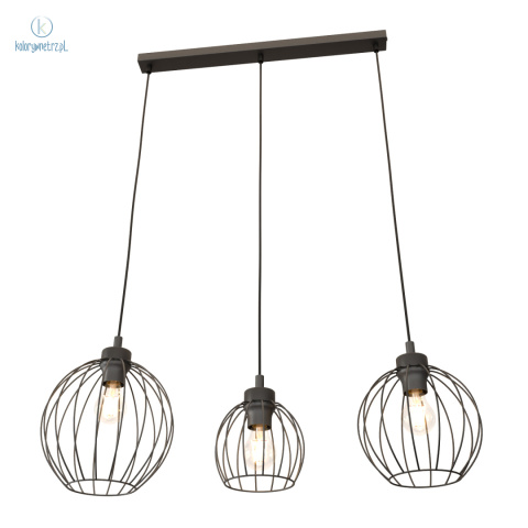 EMIBIG - nowoczesna, designerska lampa wisząca NANDO BLACK 3, czarna