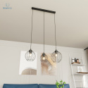 EMIBIG - nowoczesna, designerska lampa wisząca NANDO BLACK 3, czarna