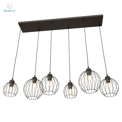 EMIBIG - nowoczesna, designerska lampa wisząca NANDO BLACK 6, czarna