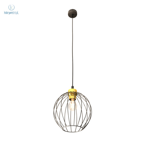 EMIBIG - nowoczesna, designerska lampa wisząca NANDO BLACK G, czarna/złota