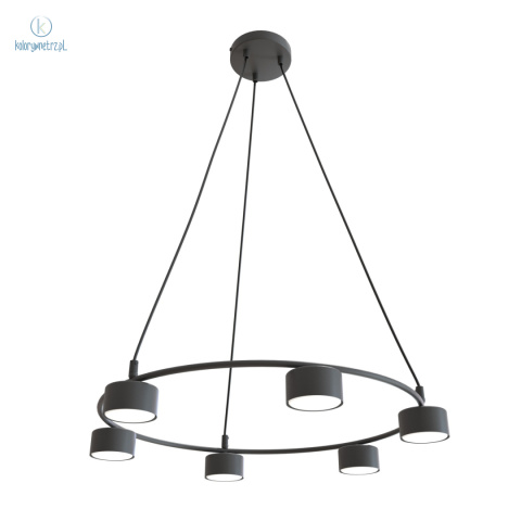 EMIBIG - nowoczesna, designerska lampa wisząca STARLIT 6 BLACK - czarna