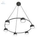 EMIBIG - nowoczesna, designerska lampa wisząca STARLIT 6 BLACK - czarna