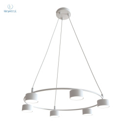 EMIBIG - nowoczesna, designerska lampa wisząca STARLIT 6 WHITE - biała