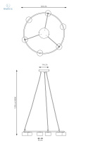 EMIBIG - nowoczesna, designerska lampa wisząca STARLIT 6 WHITE - biała