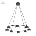 EMIBIG - nowoczesna, designerska lampa wisząca STARLIT 8 BLACK - czarna