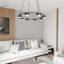 EMIBIG - nowoczesna, designerska lampa wisząca STARLIT 8 BLACK - czarna