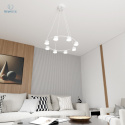 EMIBIG - nowoczesna, designerska lampa wisząca STARLIT 8 WHITE - biała