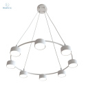 EMIBIG - nowoczesna, designerska lampa wisząca STARLIT 8 WHITE - biała