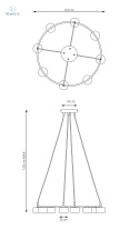 EMIBIG - nowoczesna, designerska lampa wisząca STARLIT 8 WHITE - biała