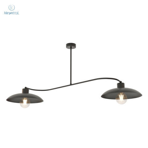 EMIBIG- nowoczesna, loftowa lampa sufitowa FOSTER 2 BLACK - czarna