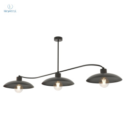 EMIBIG- nowoczesna, loftowa lampa sufitowa FOSTER 3 BLACK - czarna