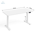 BIM FURNITURE - elektryczne biurko z regulacją wysokości BIMOTION L WHITE 140x70 cm kolor biały mat