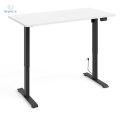 BIM FURNITURE - elektryczne biurko z regulacją wysokości BIMOTION L WHITE/BLACK 140x70 cm kolor biały mat/czarny mat