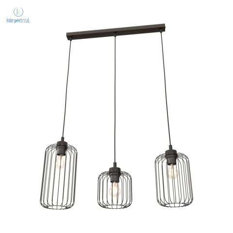 EMIBIG - nowoczesna, designerska lampa wisząca VANDER BLACK 3, czarna