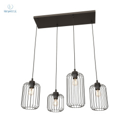 EMIBIG - nowoczesna, designerska lampa wisząca VANDER BLACK 4, czarna